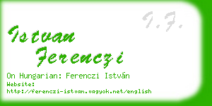 istvan ferenczi business card