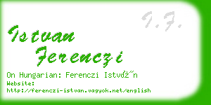 istvan ferenczi business card